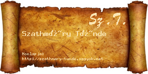 Szathmáry Tünde névjegykártya